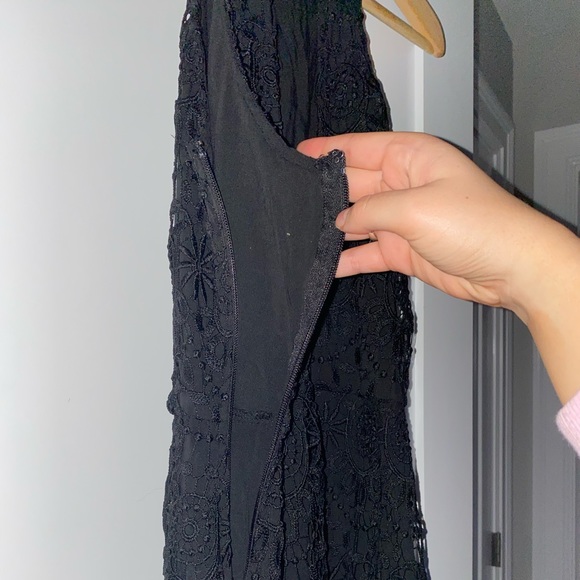 NWOT Black Lace Highneck Minidress from Hollister - Picture 6 of 8